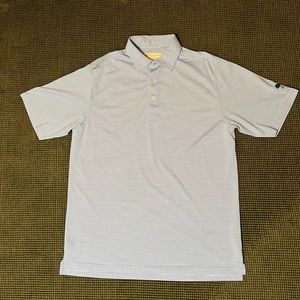 Donald Ross, Men’s Large blue & white striped golf polo